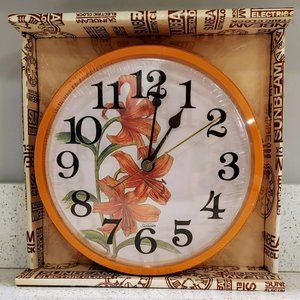 Vintage Sunbeam Clock Shabby Chic Tiger Lily